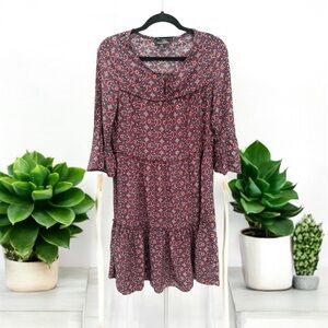 Suzanne Betro Boho Tiered Dress Small